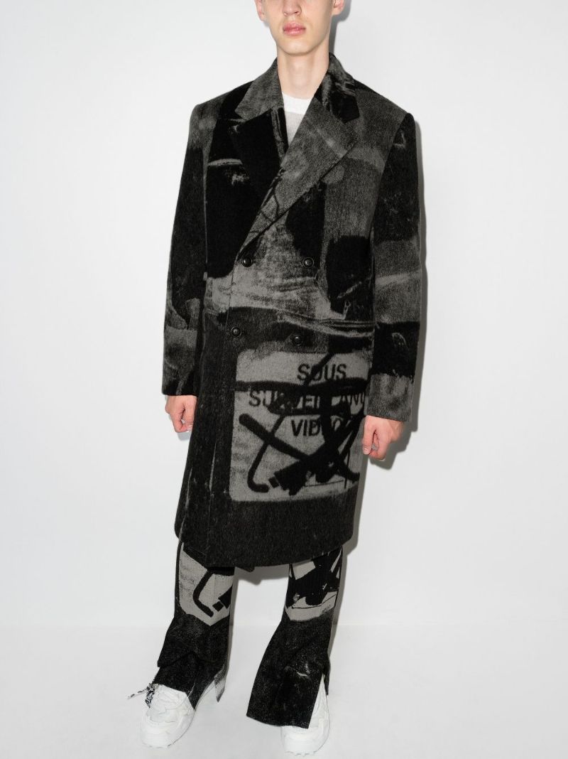 Black Tomek Double-breasted Coat