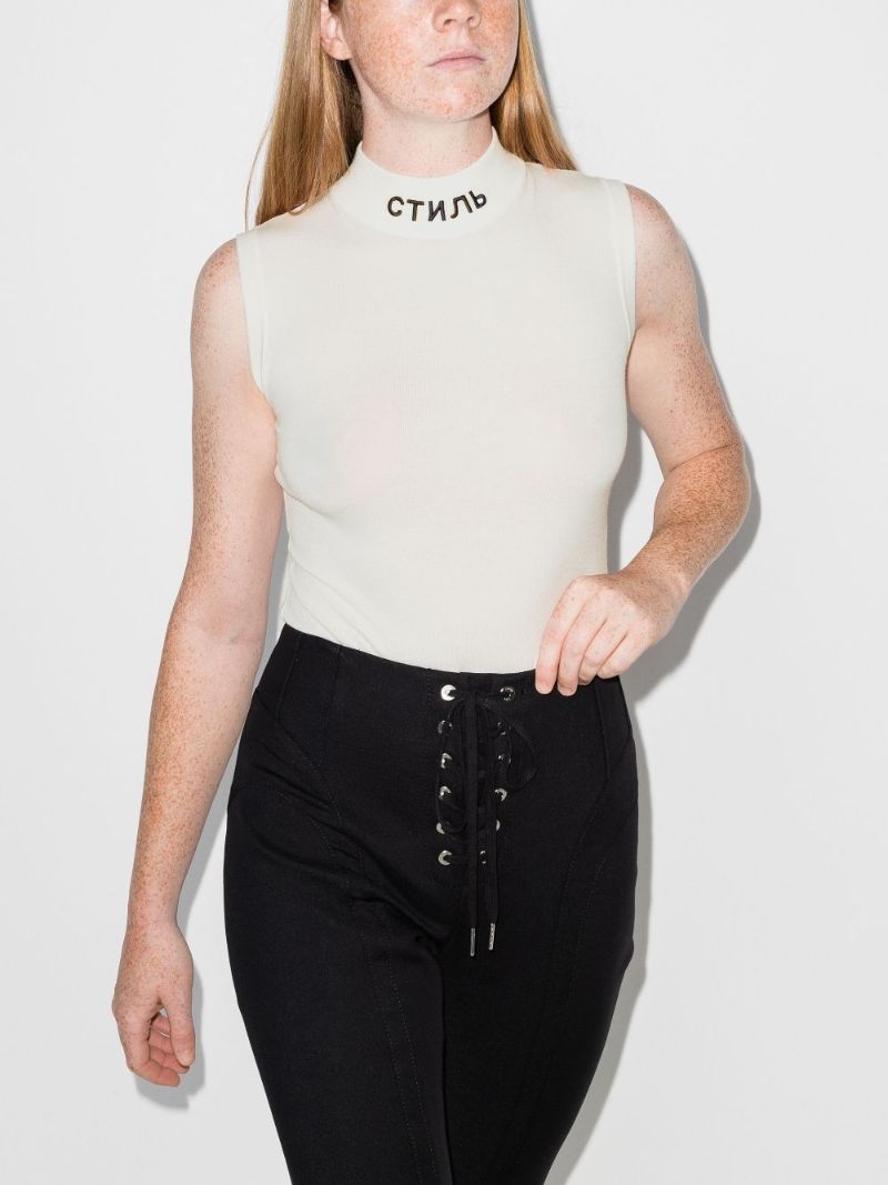 Ctnmb High Neck Sleeveless Bodysuit