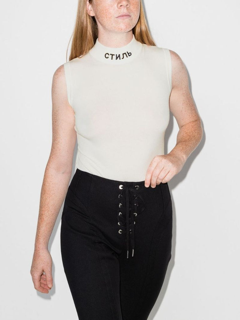 Ctnmb High Neck Sleeveless Bodysuit