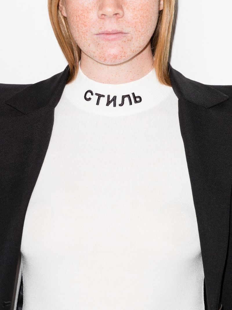 Logo-embroidered Long-sleeve Bodysuit