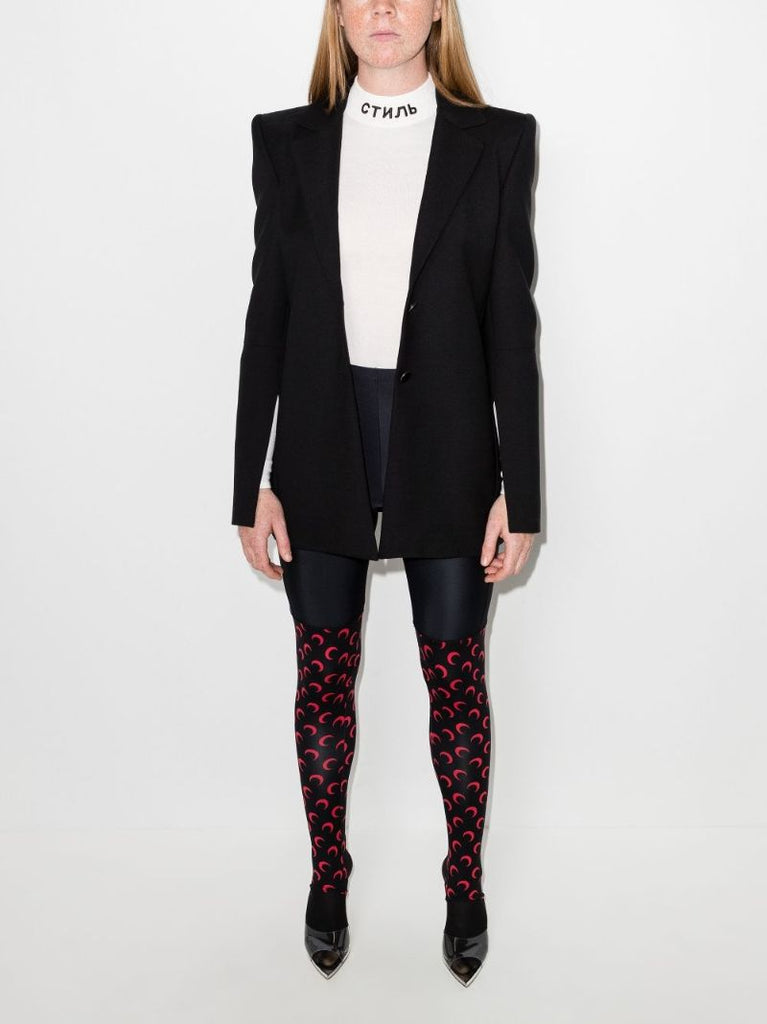 Logo-embroidered Long-sleeve Bodysuit