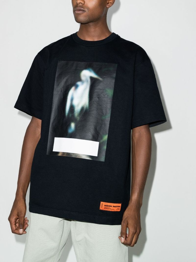 Censored Heron Print T-shirt