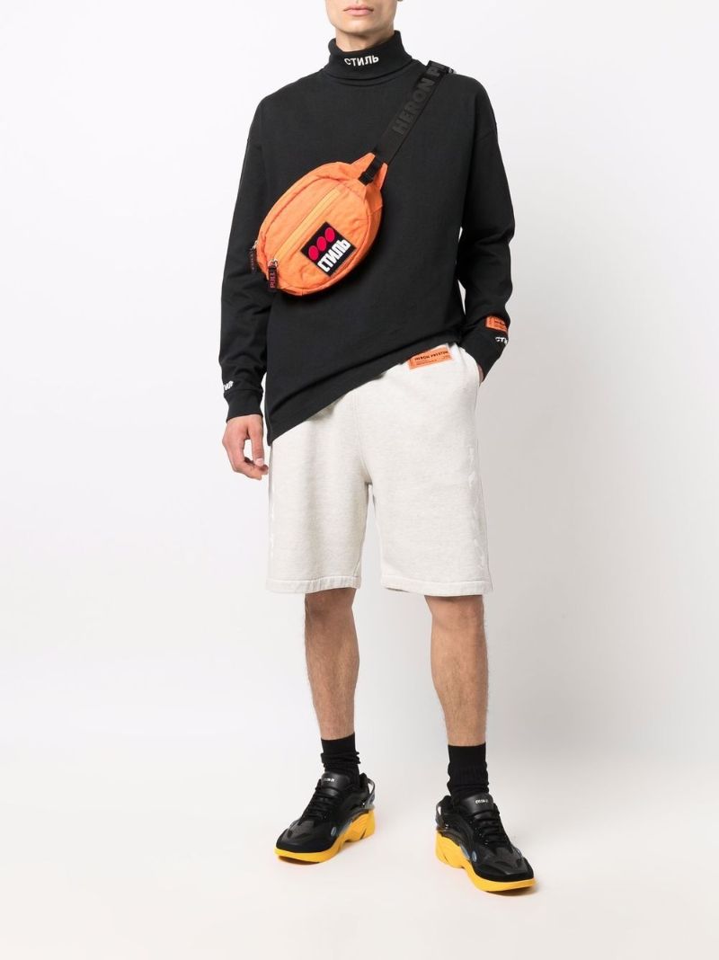 Black Logo Print Sweater