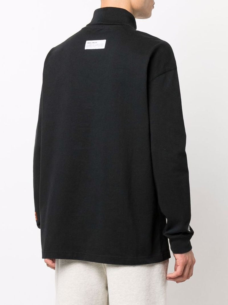 Black Logo Print Sweater