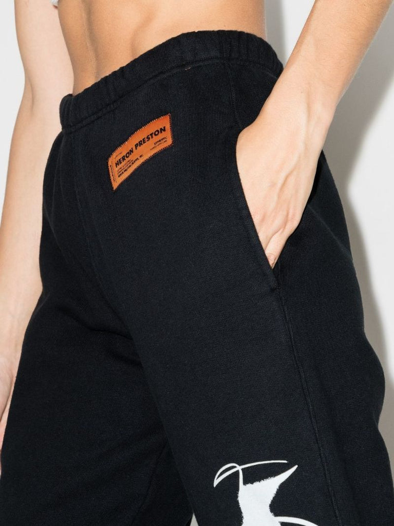 Brushed Printed Cotton Track Pants