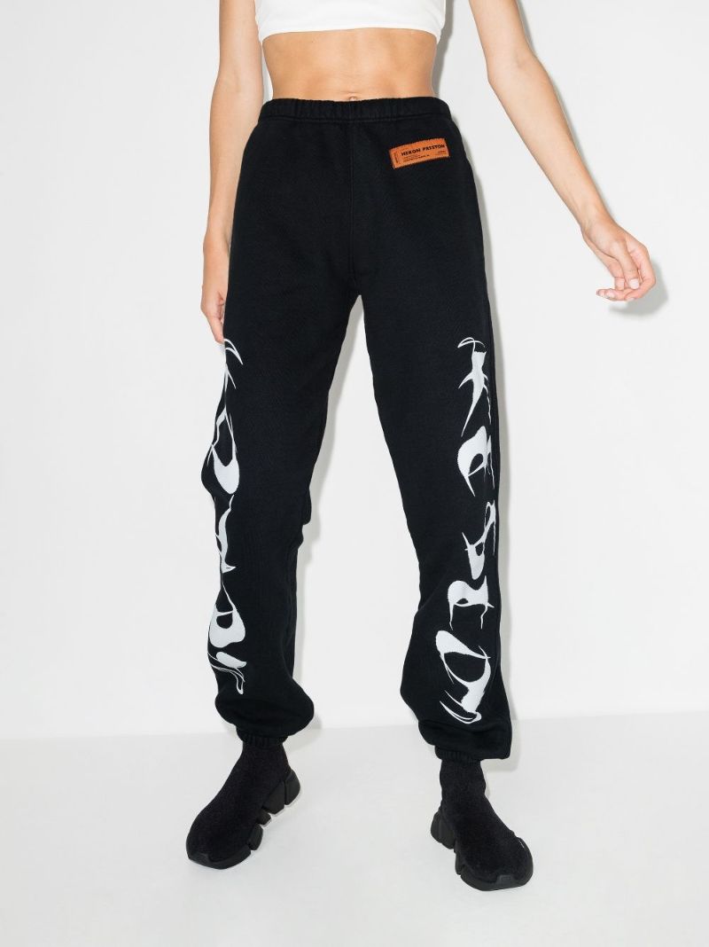 Brushed Printed Cotton Track Pants