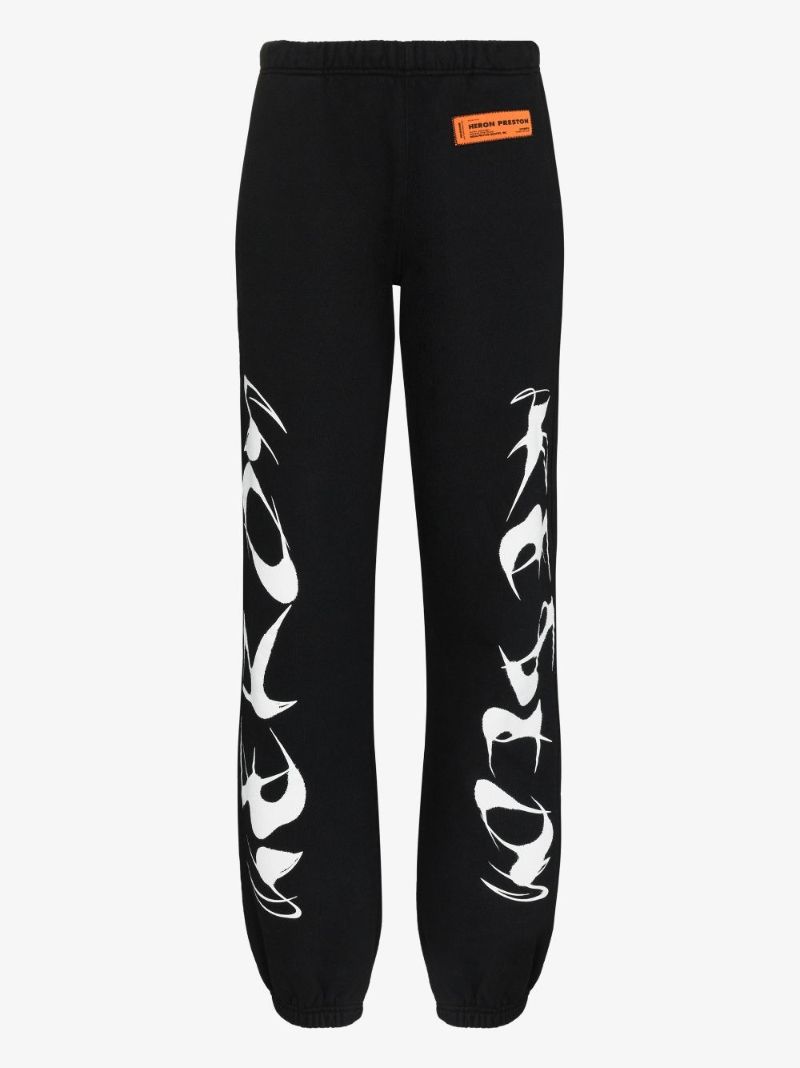 Brushed Printed Cotton Track Pants