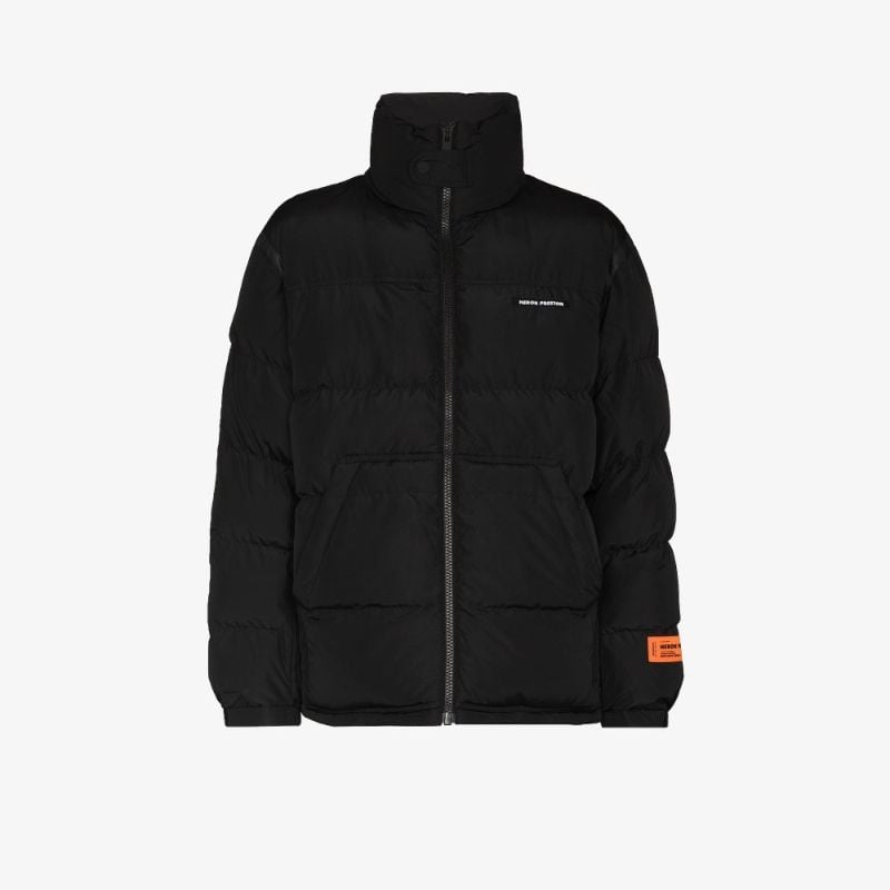 Patch Embroidered Puffer Jacket