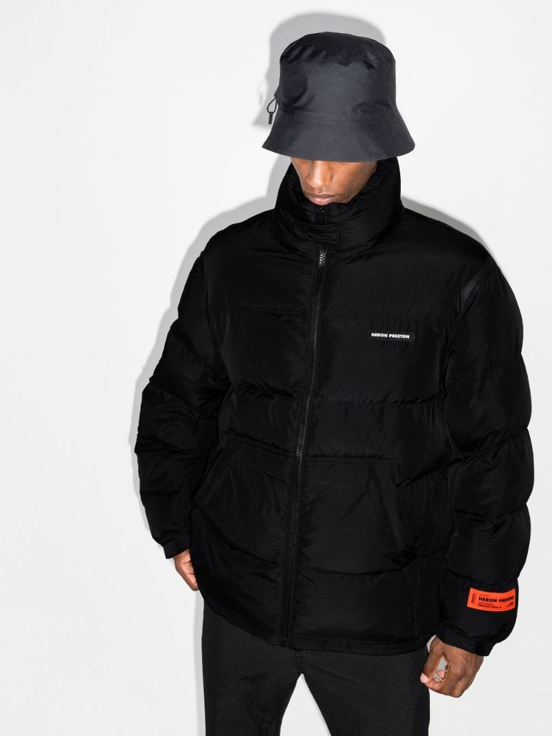 Patch Embroidered Puffer Jacket