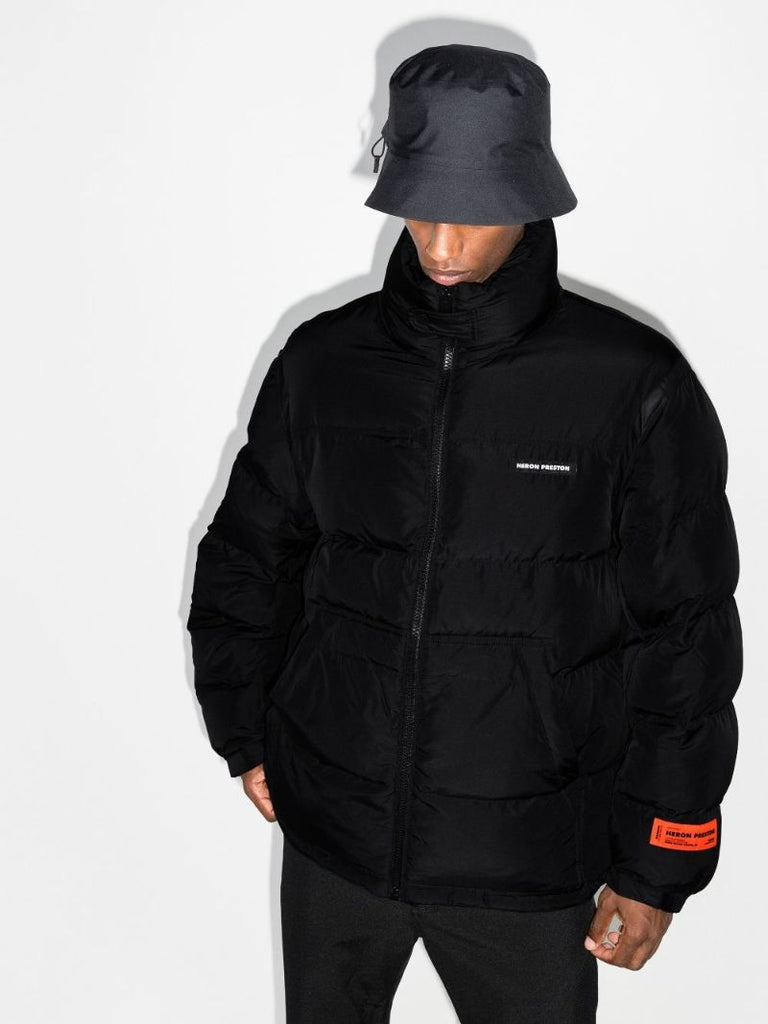 Patch Embroidered Puffer Jacket