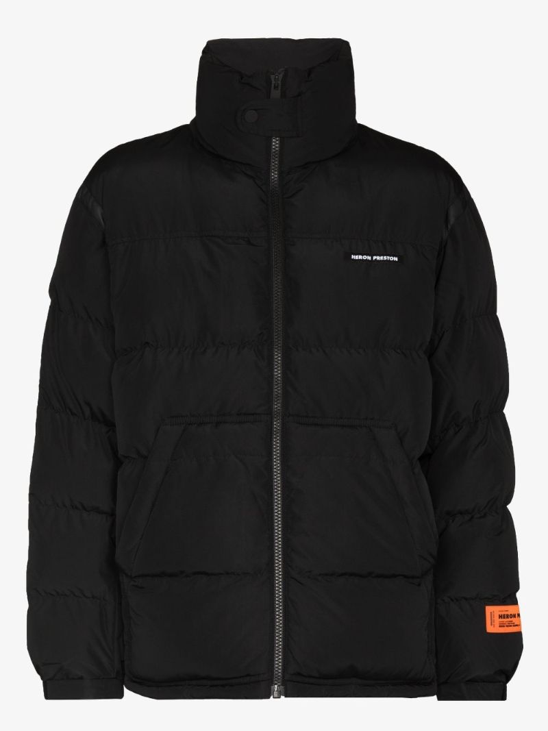 Patch Embroidered Puffer Jacket