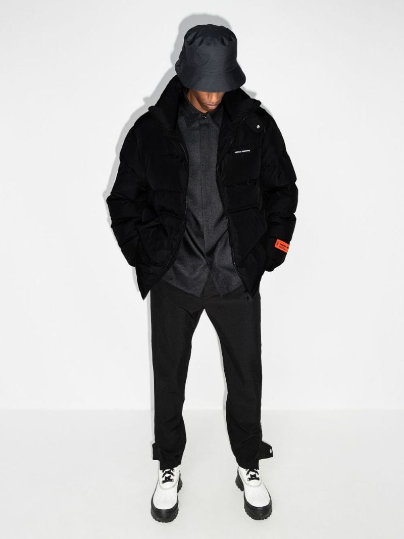 Patch Embroidered Puffer Jacket