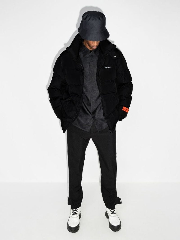 Patch Embroidered Puffer Jacket