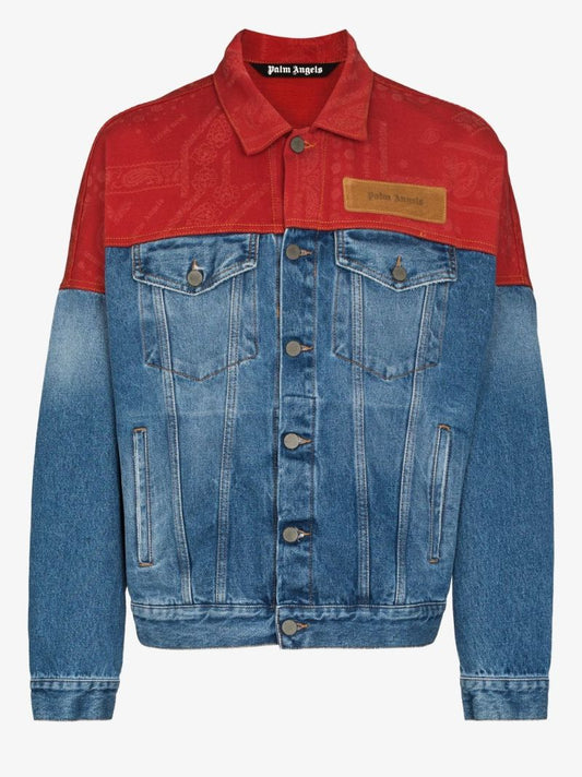 Bandana Patchwork Denim Jacket