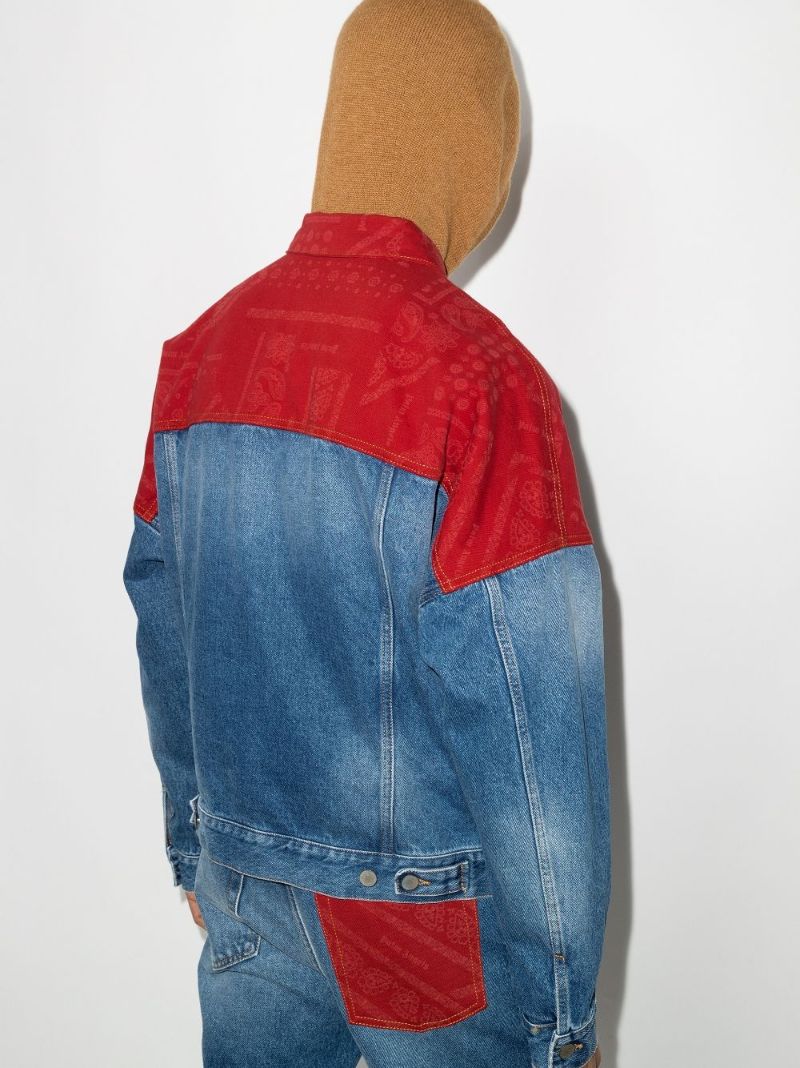 Bandana Patchwork Denim Jacket