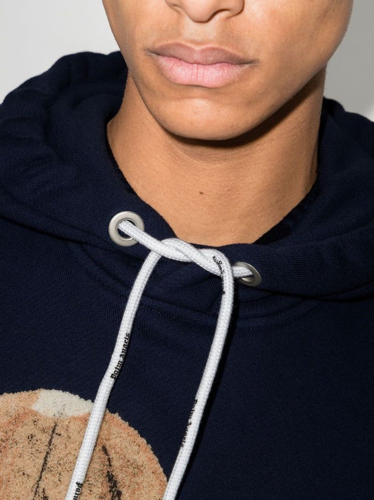 Sprayed Bear Cotton Hoodie