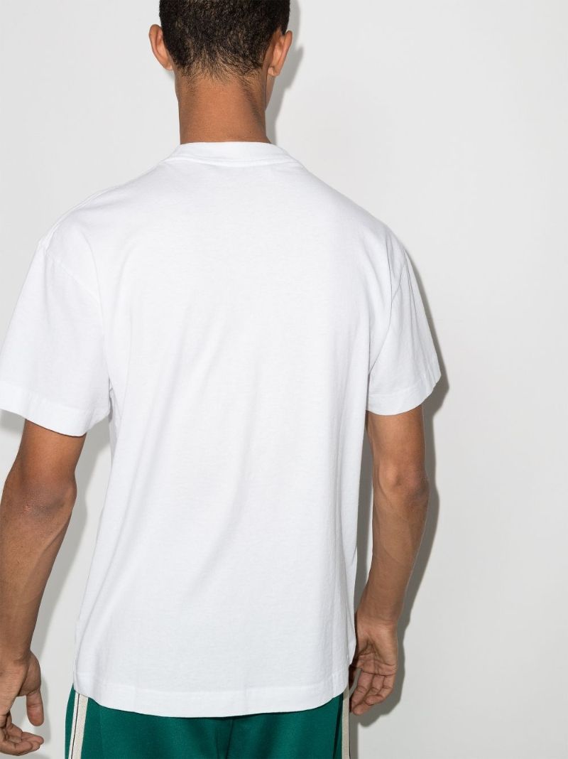Stars and Palms Print Cotton T-shirt