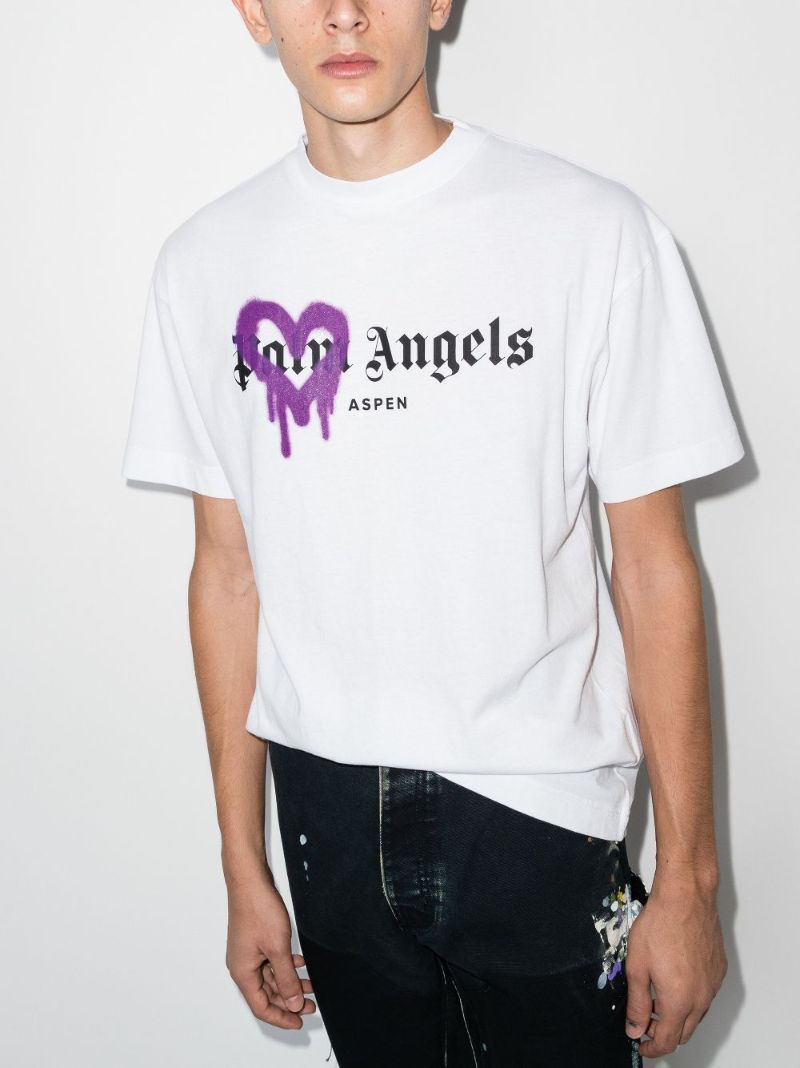 Spray Heart Logo Cotton T-shirt