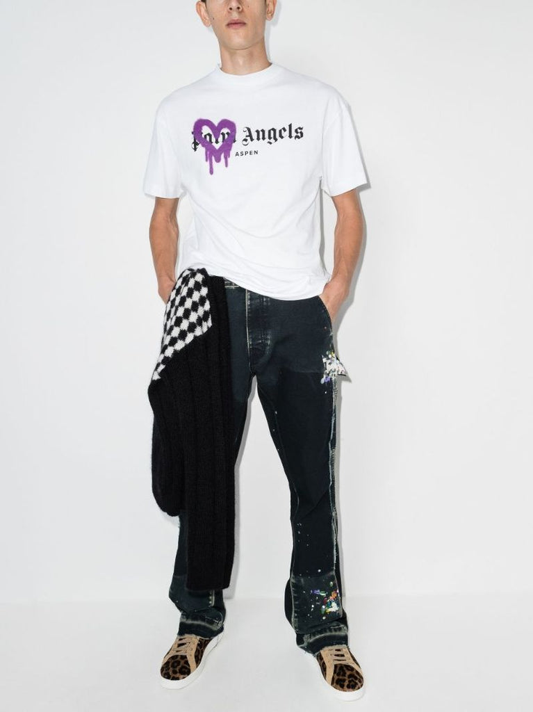 Spray Heart Logo Cotton T-shirt