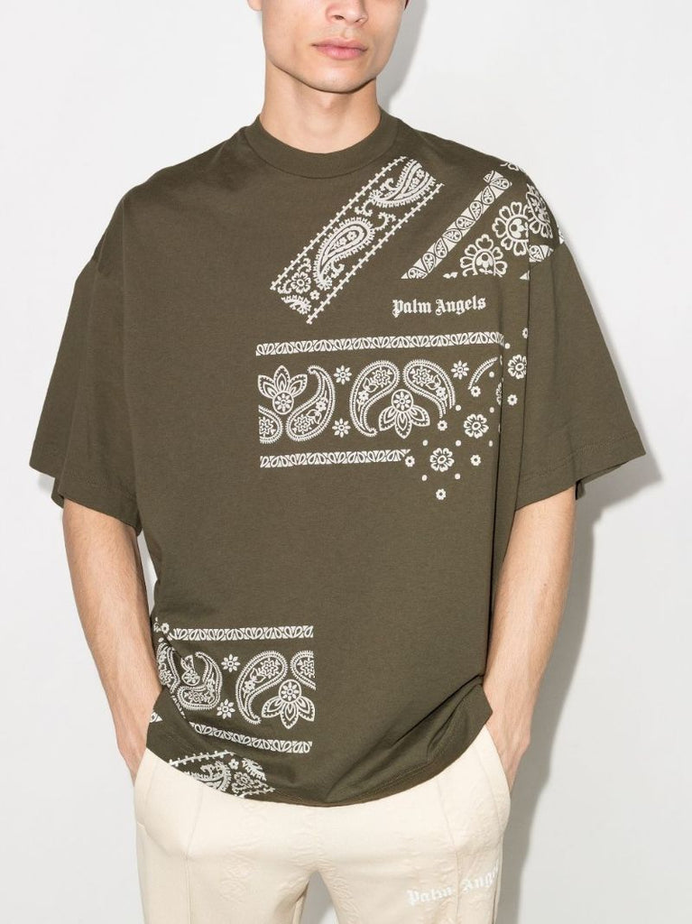 Bandana Print Logo Cotton T-shirt