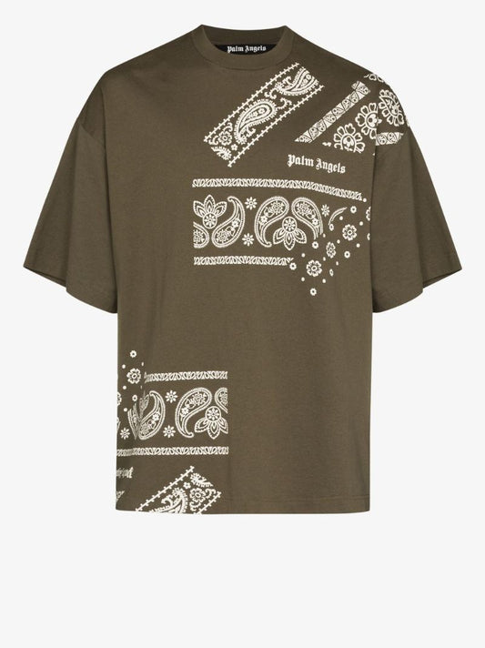 Bandana Print Logo Cotton T-shirt