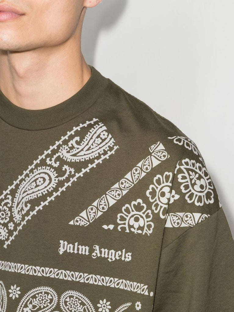 Bandana Print Logo Cotton T-shirt