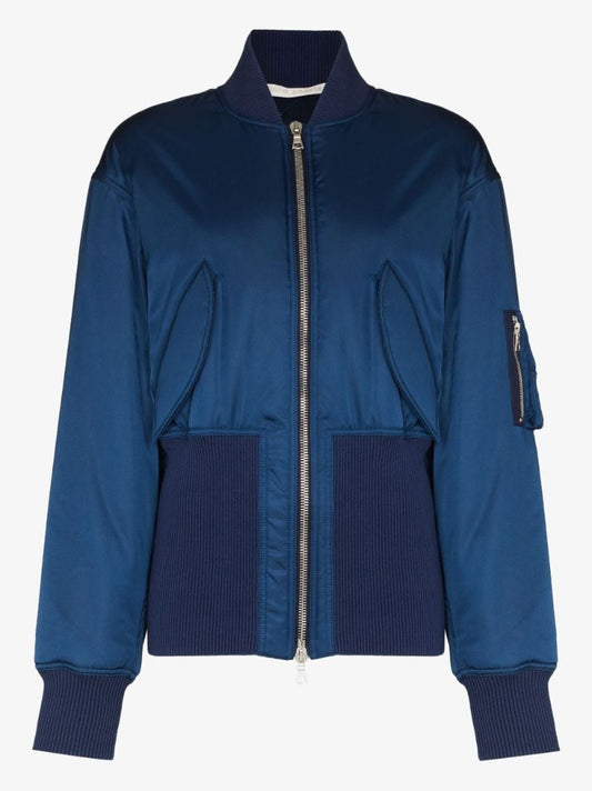 Bold Print Bomber Jacket