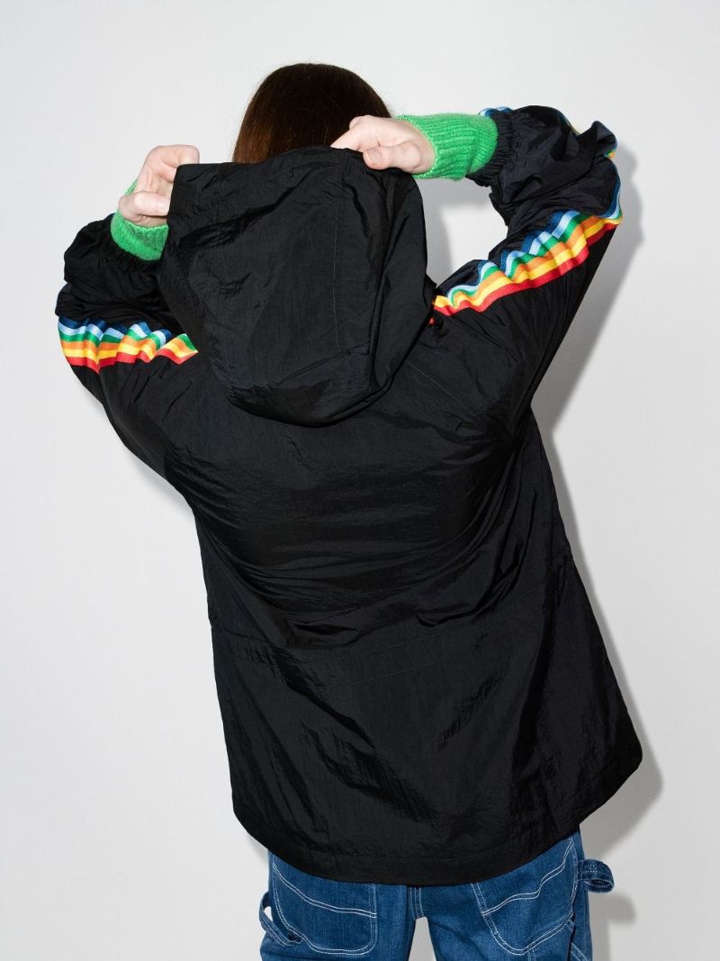 Rainbow Stripe Parka Coat