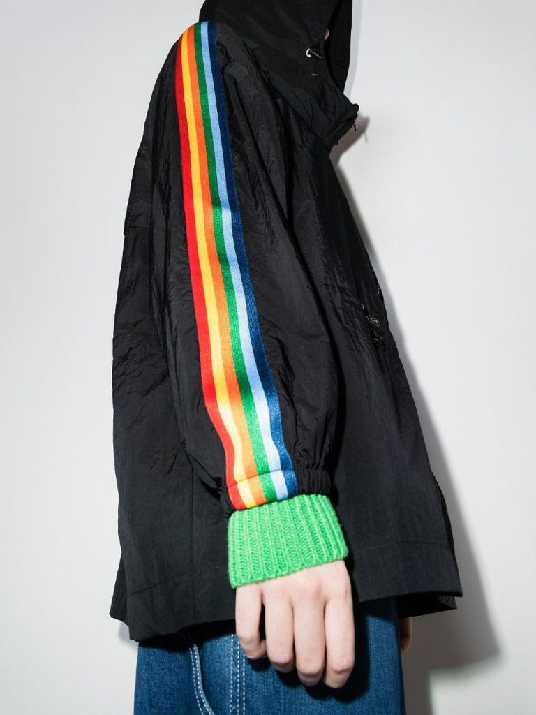 Rainbow Stripe Parka Coat