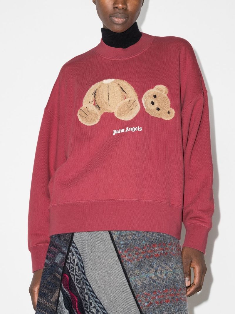 Bear AppliquÃ_x0083_Â© Cotton Sweatshirt