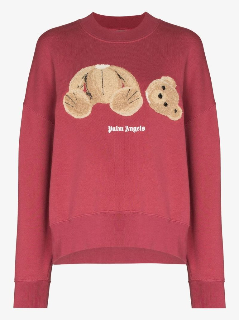 Bear AppliquÃ_x0083_Â© Cotton Sweatshirt
