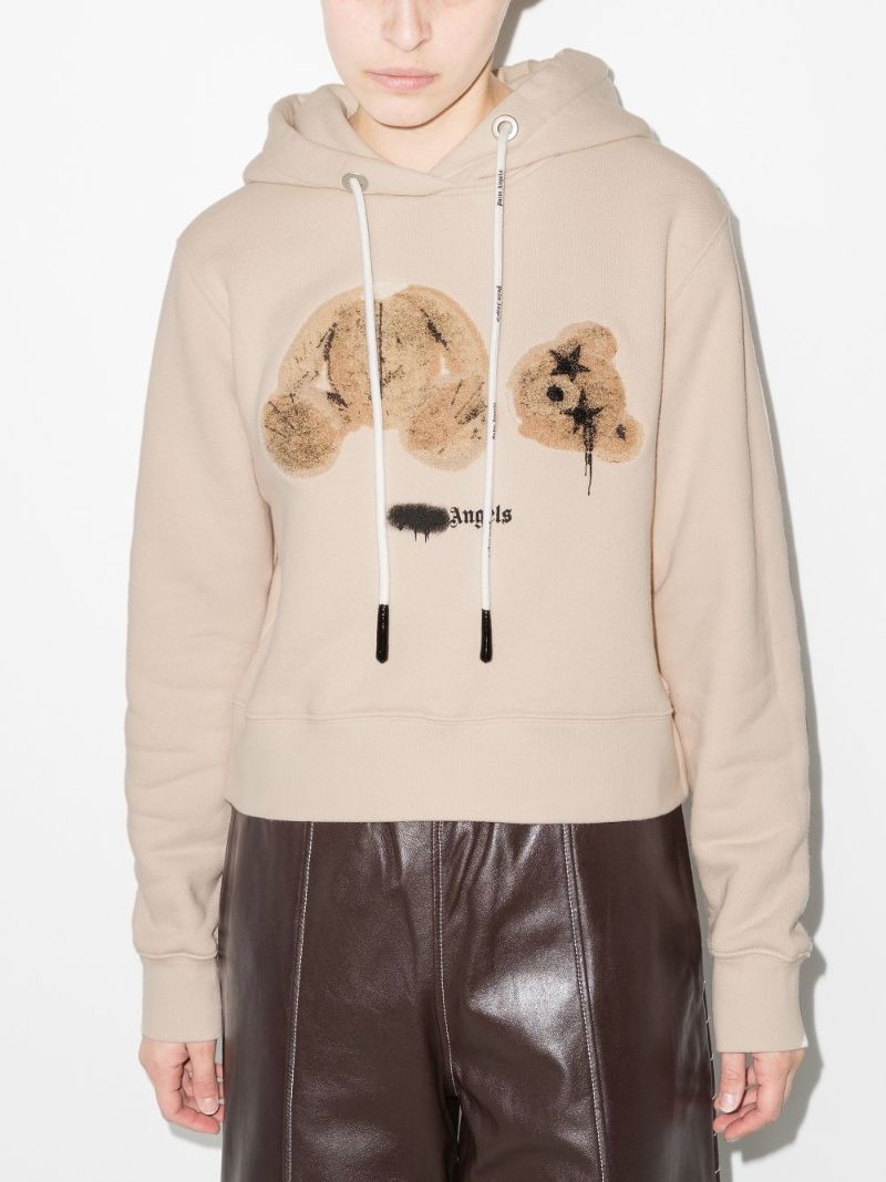 Sprayed Bear Print Hoodie