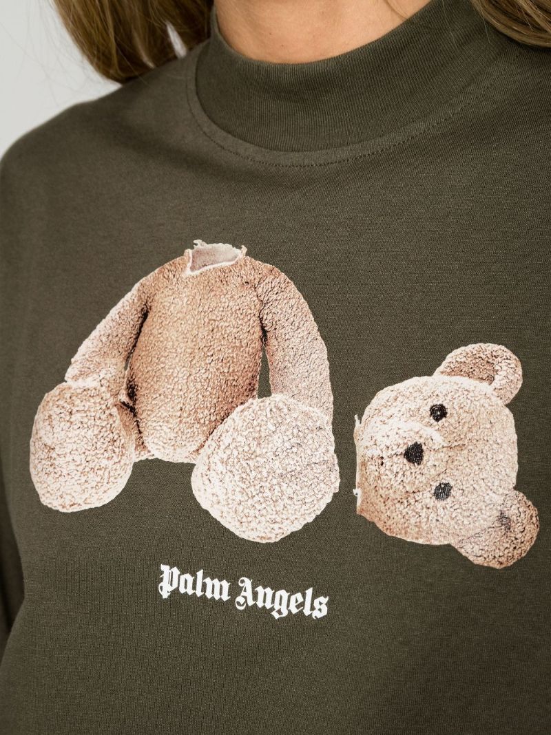 Bear Logo Print Cotton T-shirt