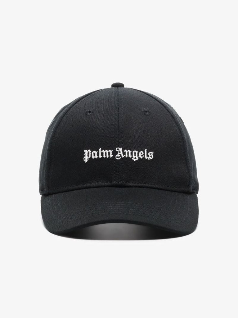 Black Logo Embroidered Cotton Baseball Cap