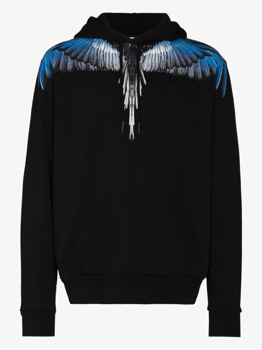 Wings Print Cotton Hoodie