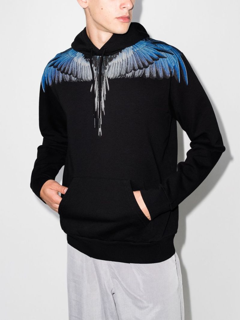 Wings Print Cotton Hoodie