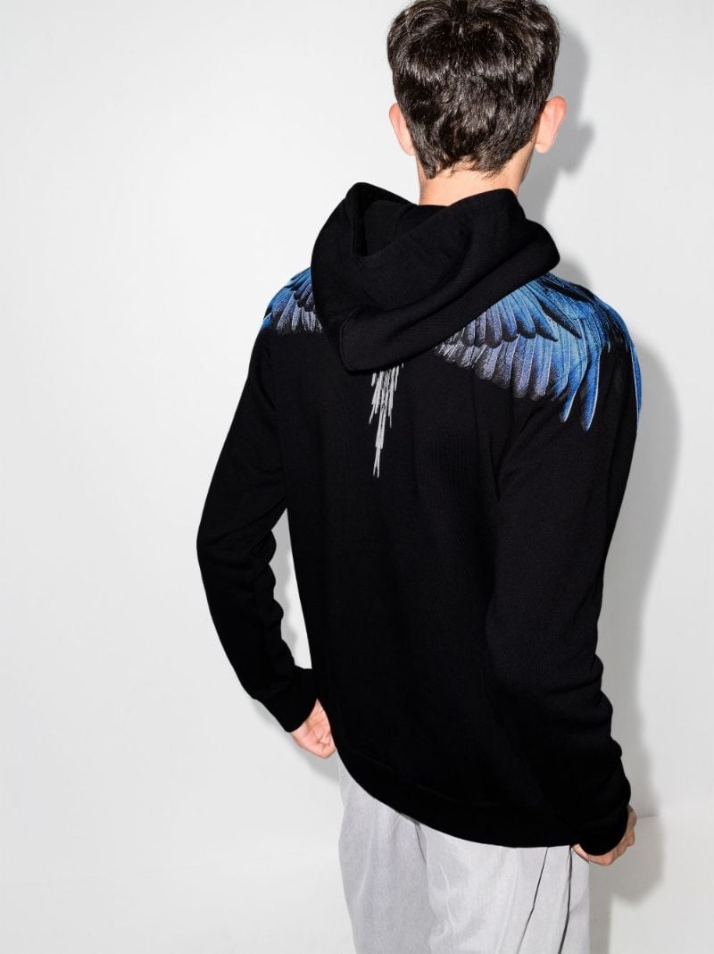 Wings Print Cotton Hoodie