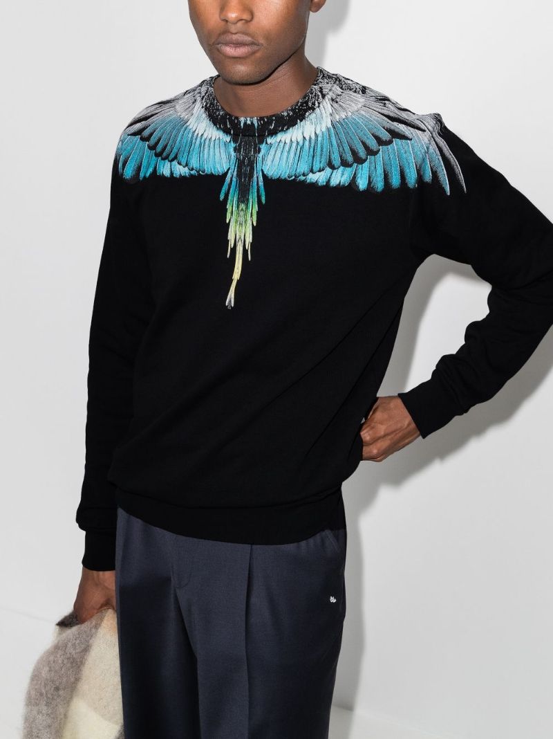 Wings Print Cotton Sweatshirt
