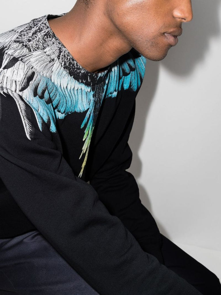 Wings Print Cotton Sweatshirt