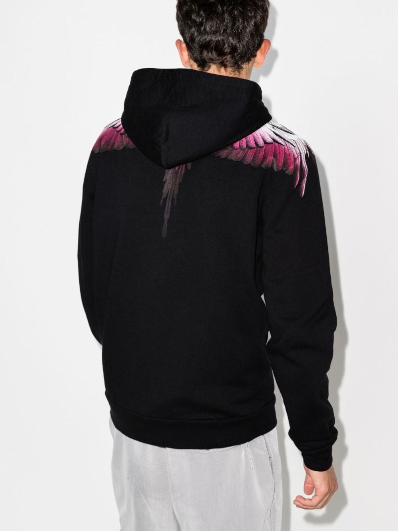 Wings Print Zip Hoodie