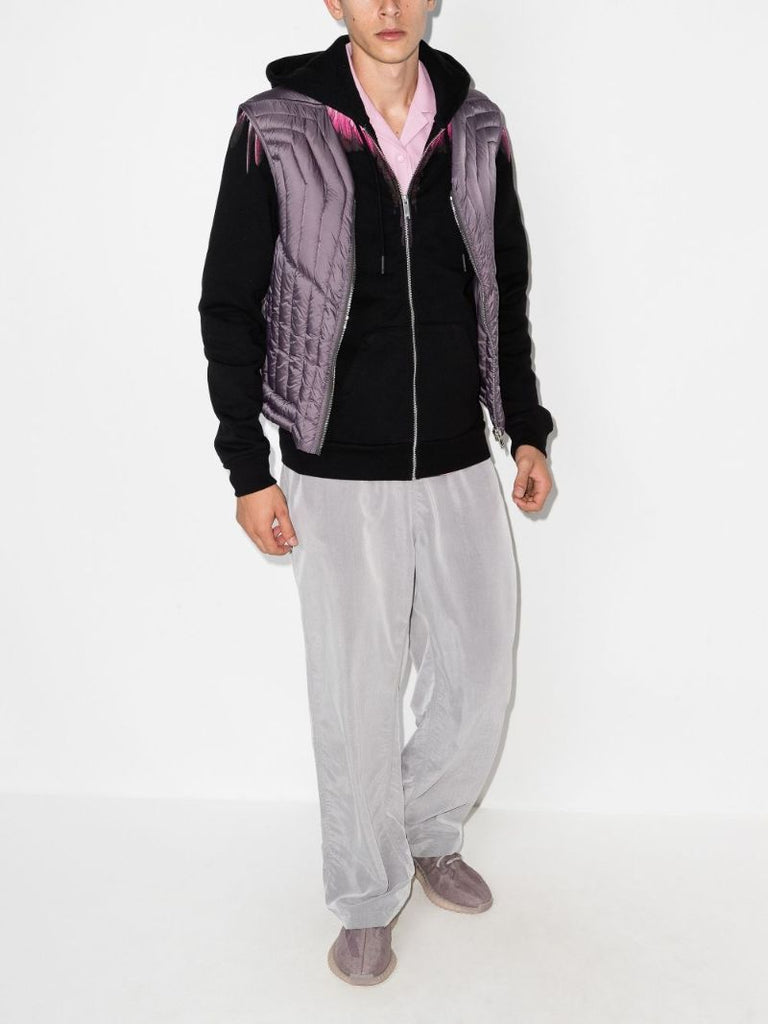 Wings Print Zip Hoodie
