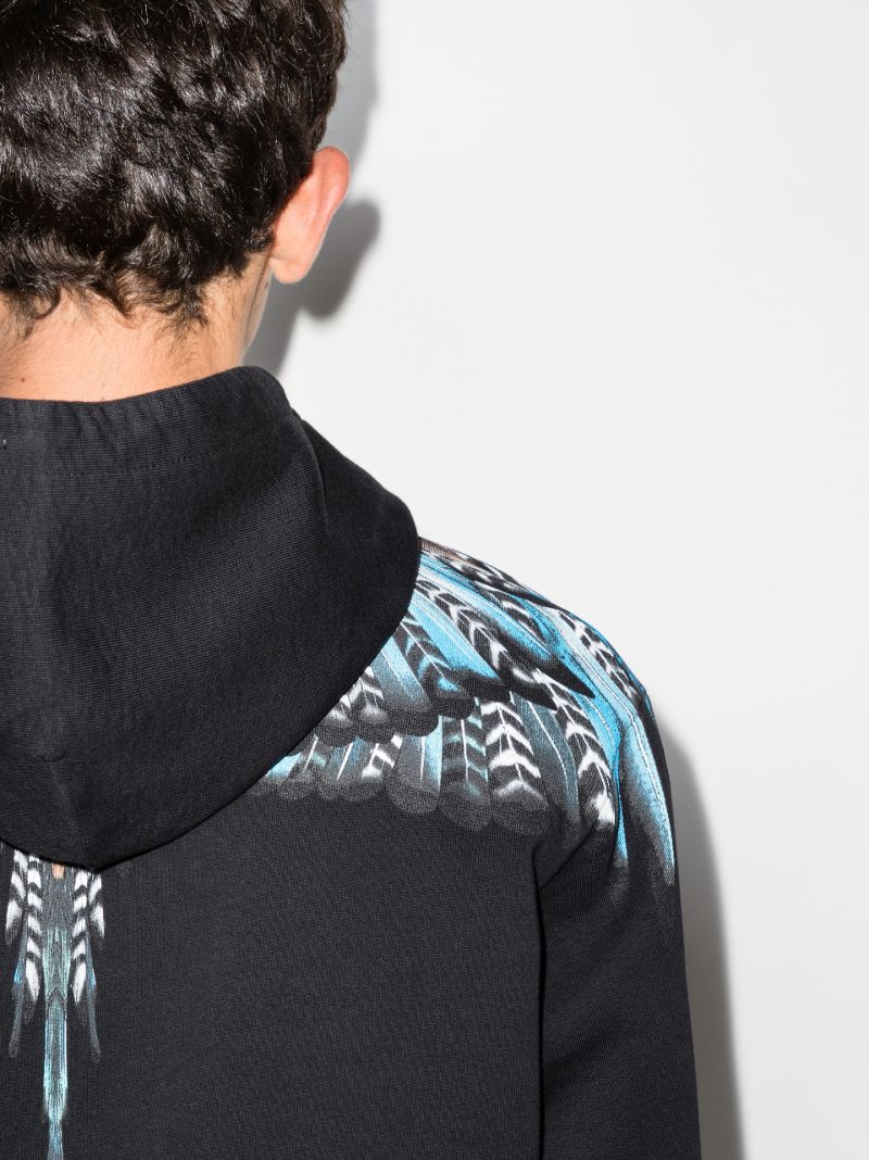 Grizzly Wings Print Hoodie