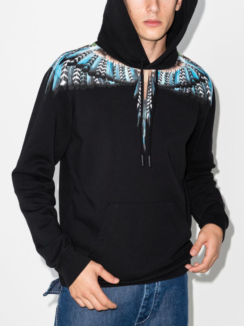 Grizzly Wings Print Hoodie