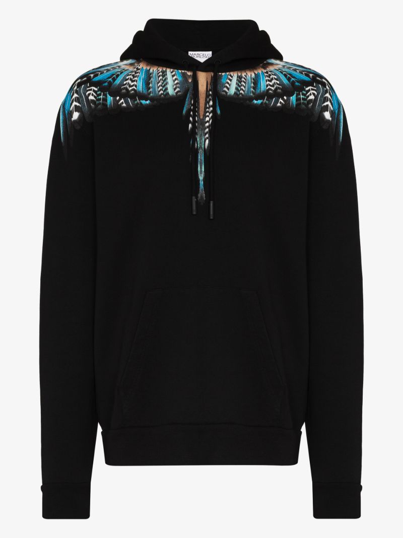 Grizzly Wings Print Hoodie