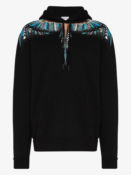 Grizzly Wings Print Hoodie