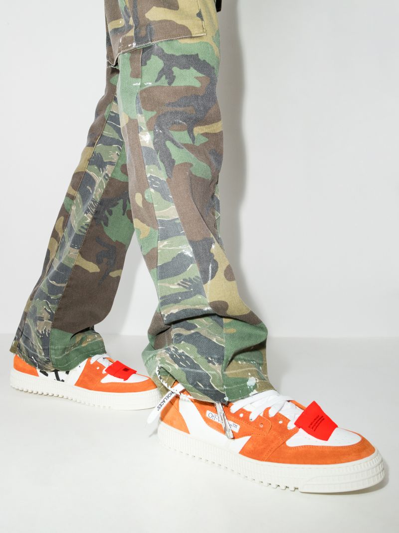 Orange and White Off-court 3.0 High Top Sneakers