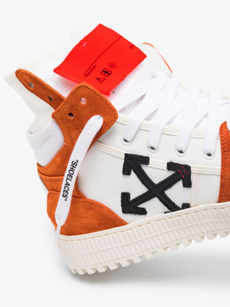 Orange and White Off-court 3.0 High Top Sneakers