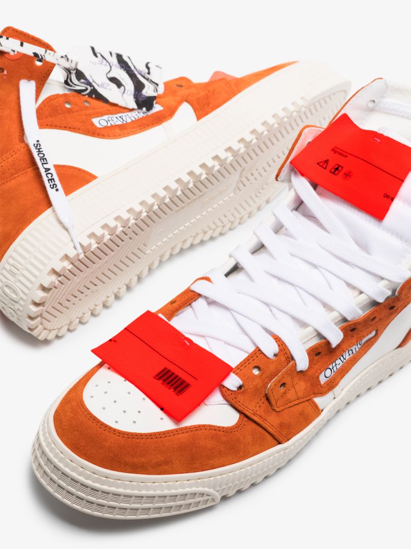 Orange and White Off-court 3.0 High Top Sneakers