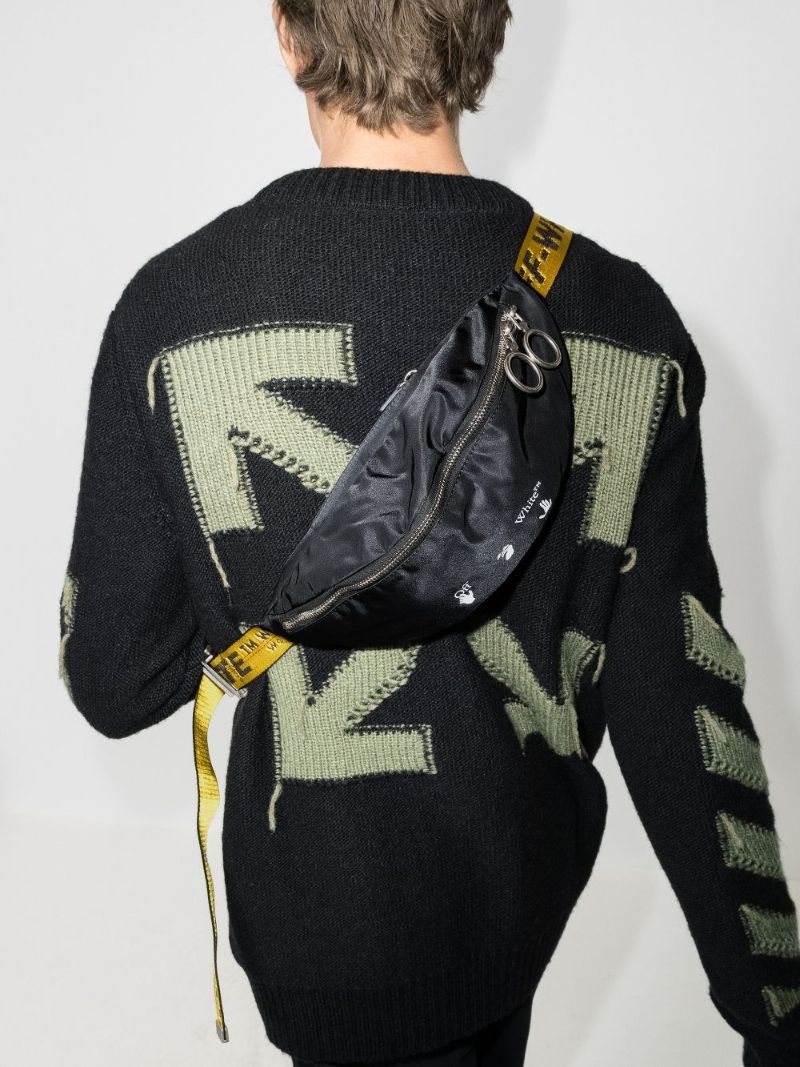 Black Logo Cross Body Bag