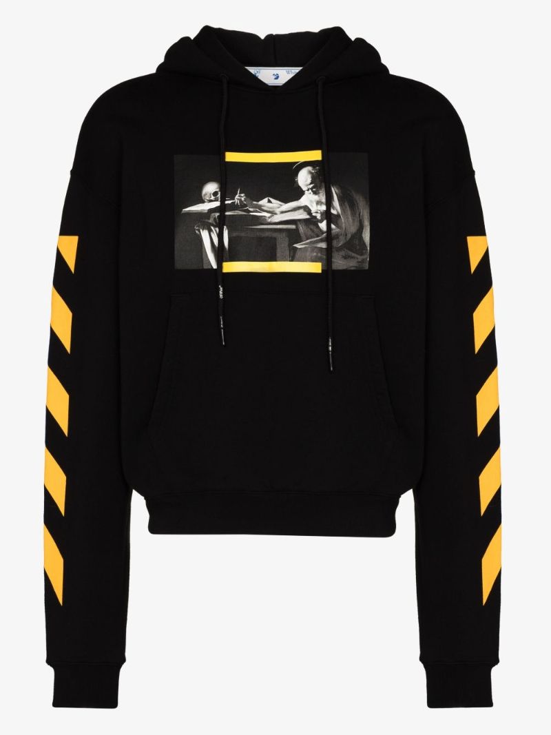 Black Caravaggio Painting Cotton Hoodie